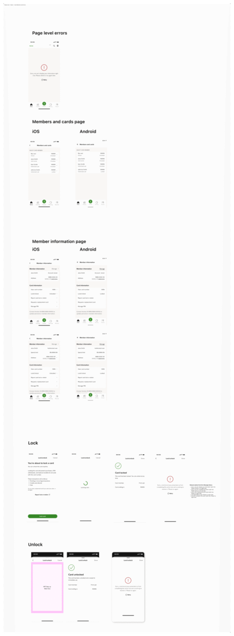 FC Family Card Native Card Selection and Errors