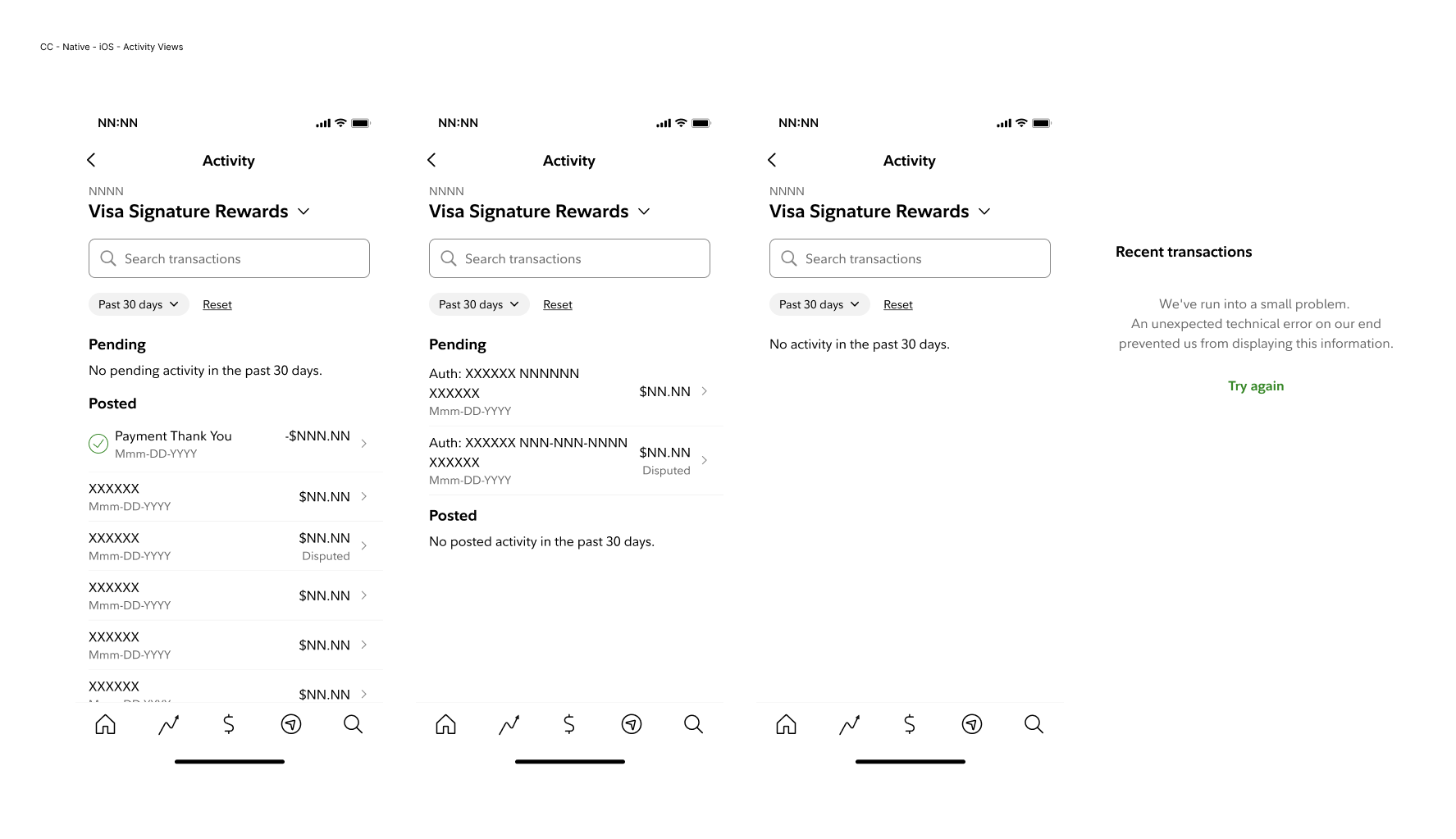 Other CC Native iOS Activity Views