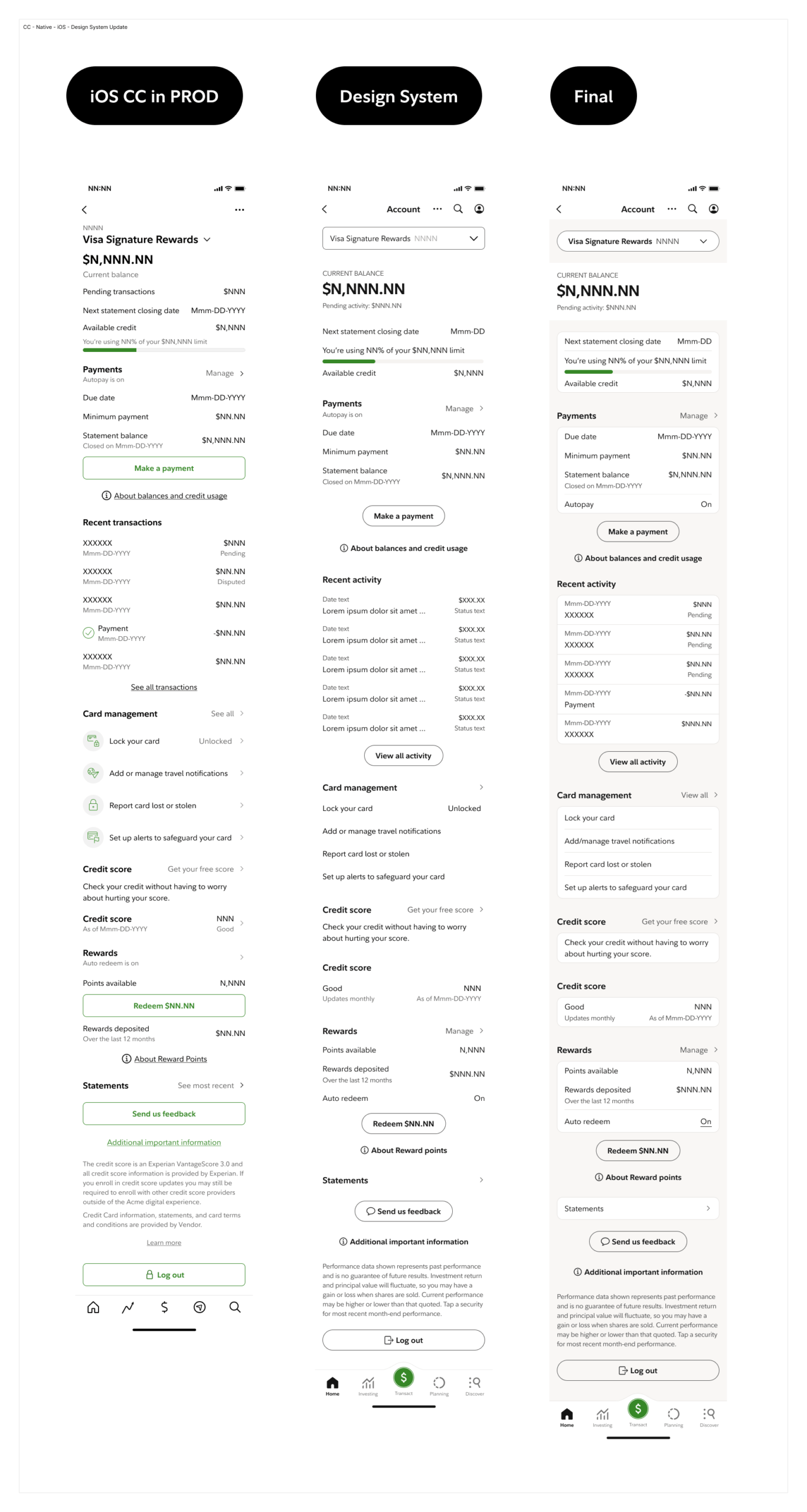 Other CC Native iOS Design System Update