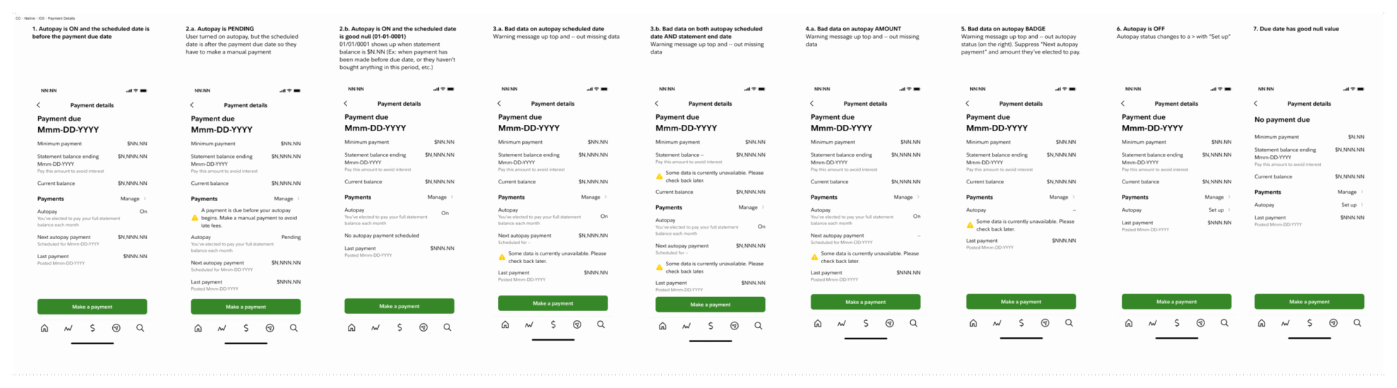 Other CC Native iOS Payment Details