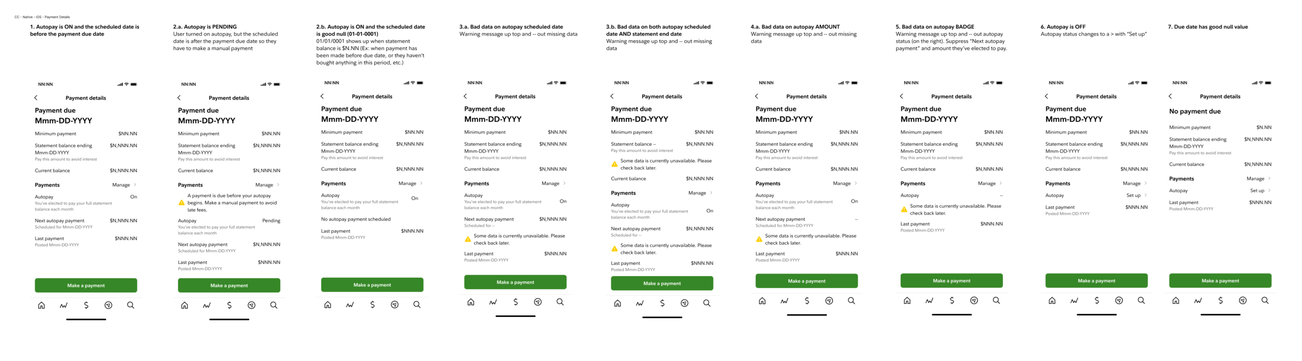 Other CC Native iOS Payment Details