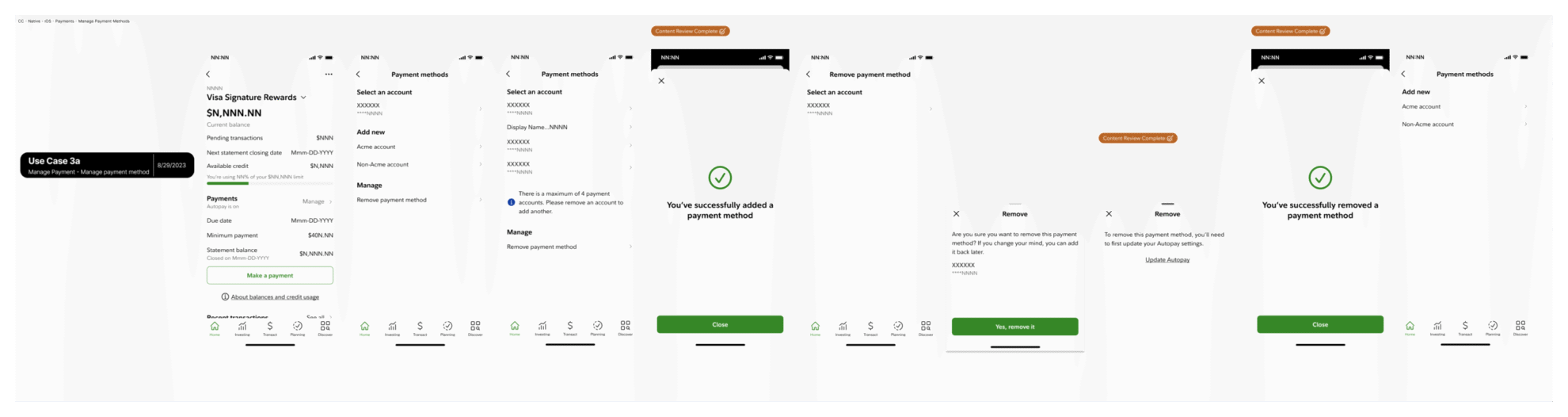 Other CC Native iOS Payments Manage Payment Methods
