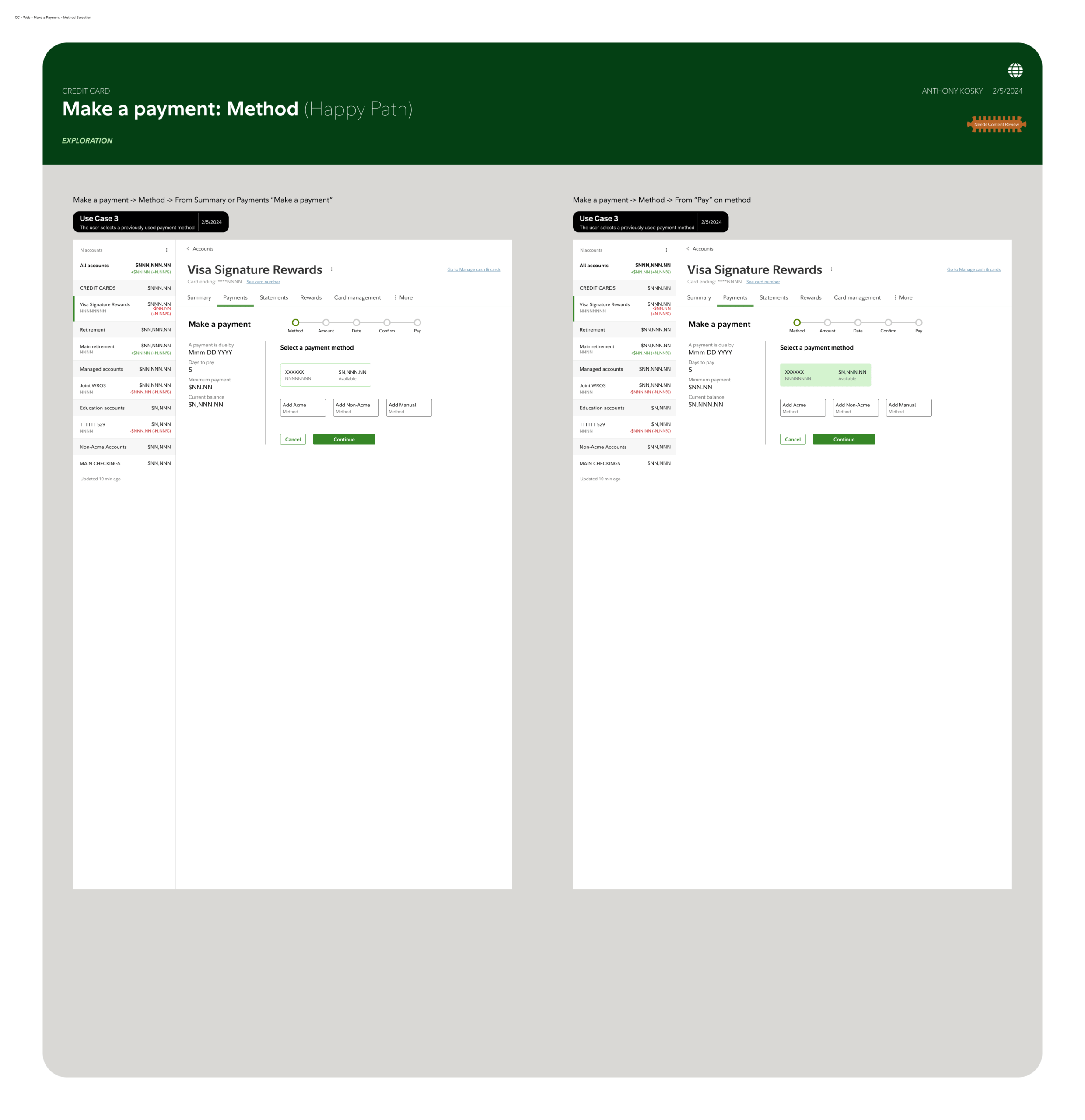 Other CC Web Make a Payment Method Selection