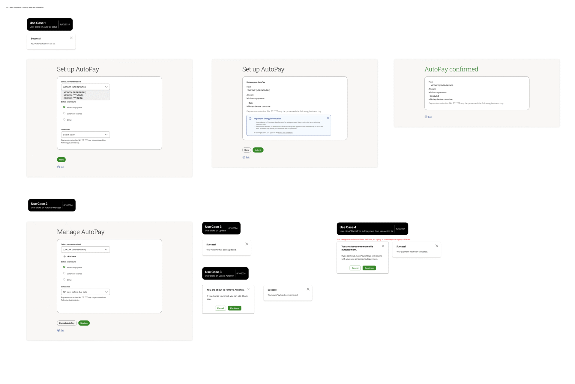 Other CC Web Payments AutoPay Setup and Information