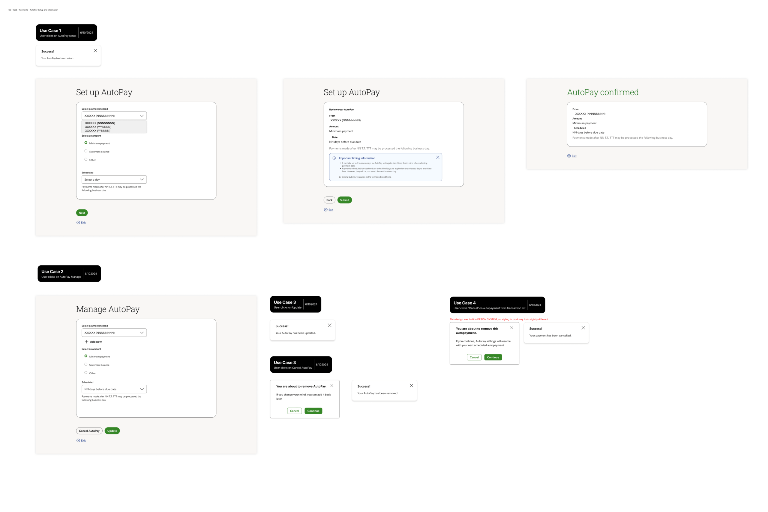 Other CC Web Payments AutoPay Setup and Information