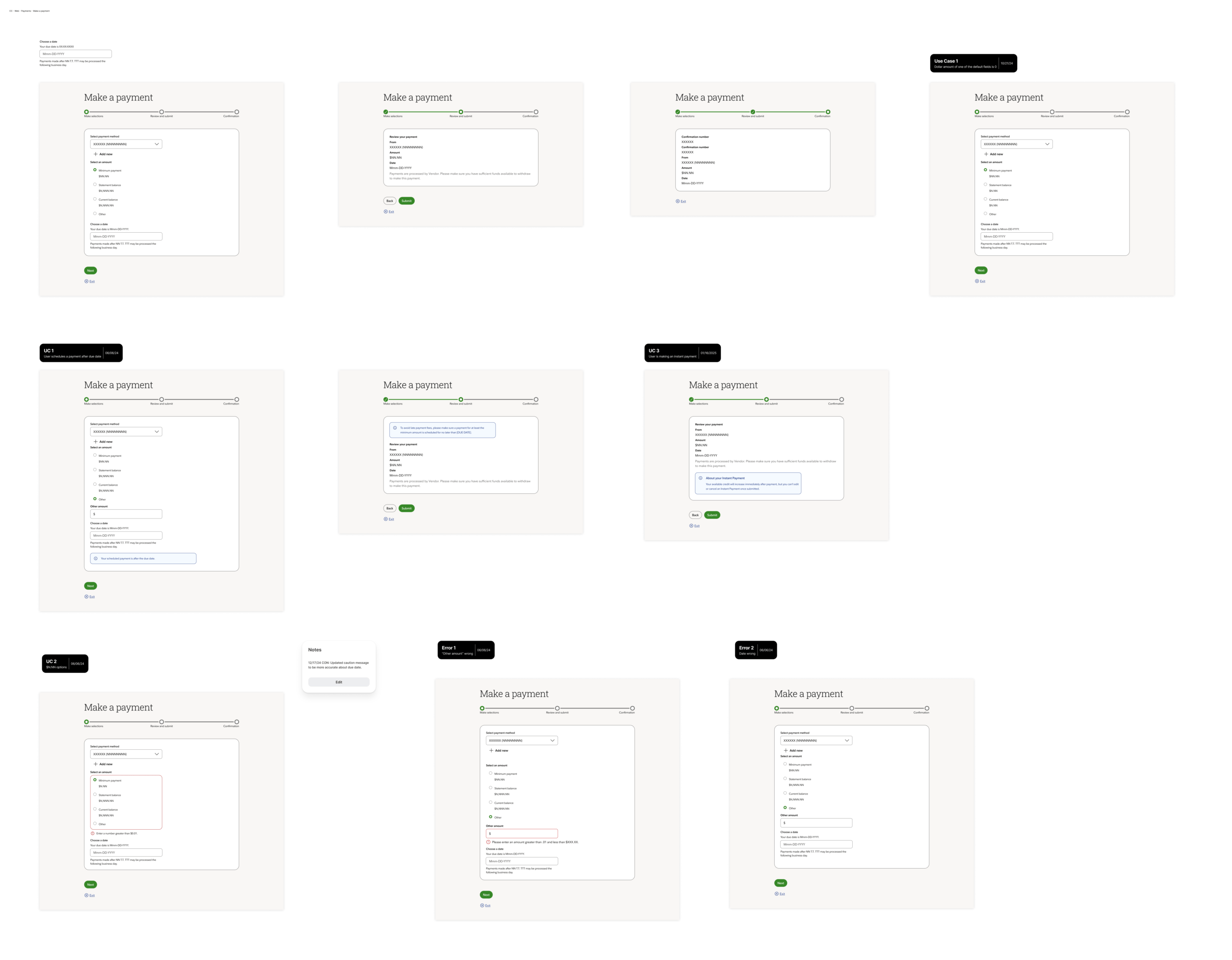 Other CC Web Payments Make a payment