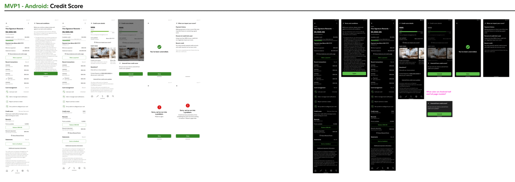 Other Credit Score on Native Android