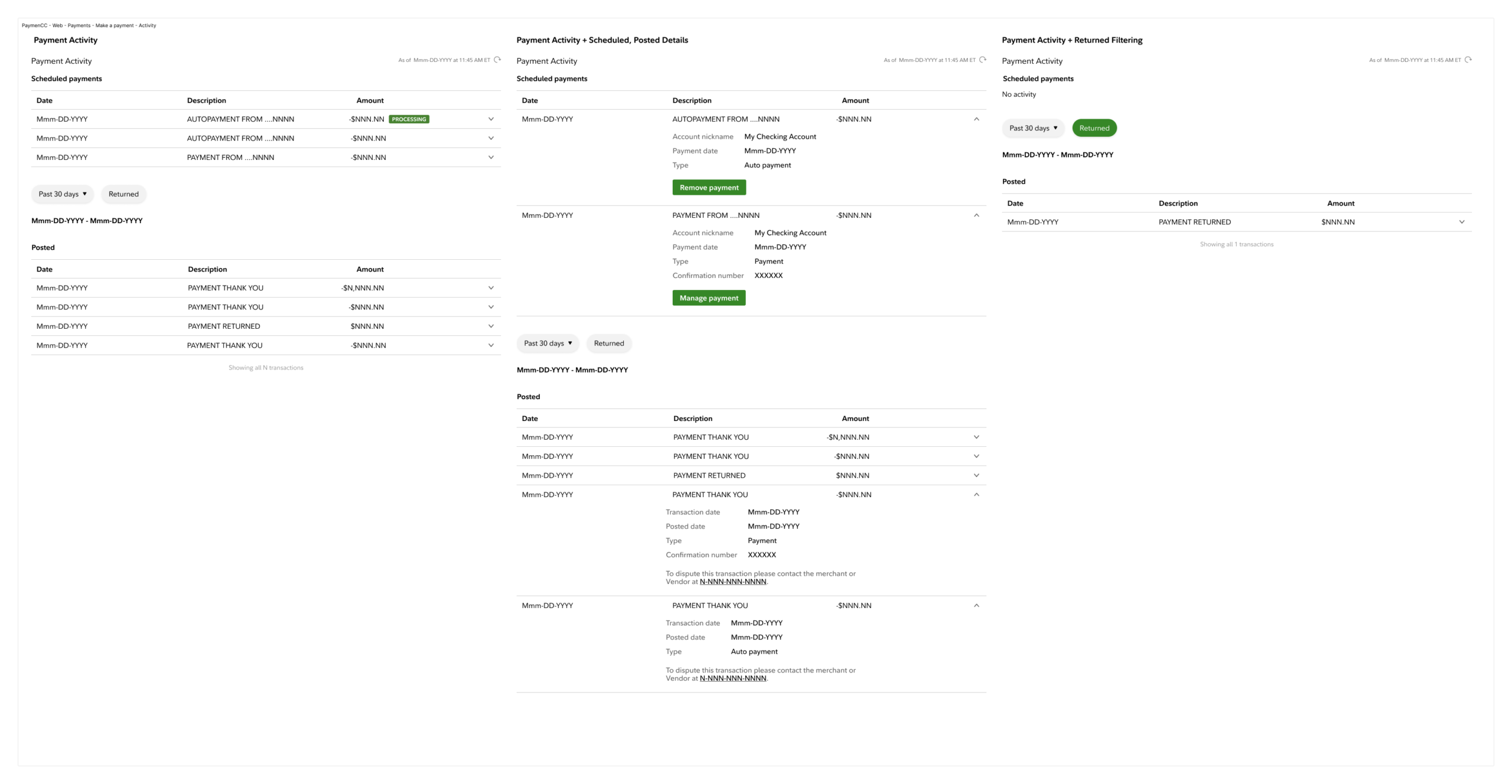 Other PaymenCC Web Payments Make a payment Activity