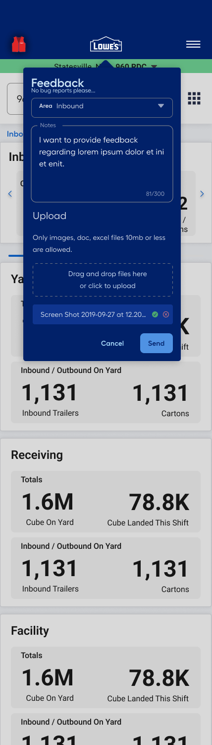 Lowes hifi responsive phone (iphone 13 pro max) feedback overlay