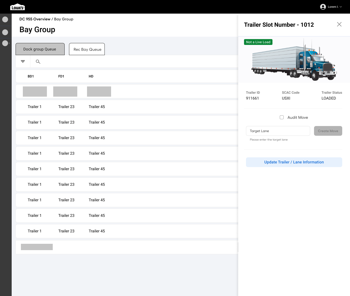 Lowes lofi table view dc filter
